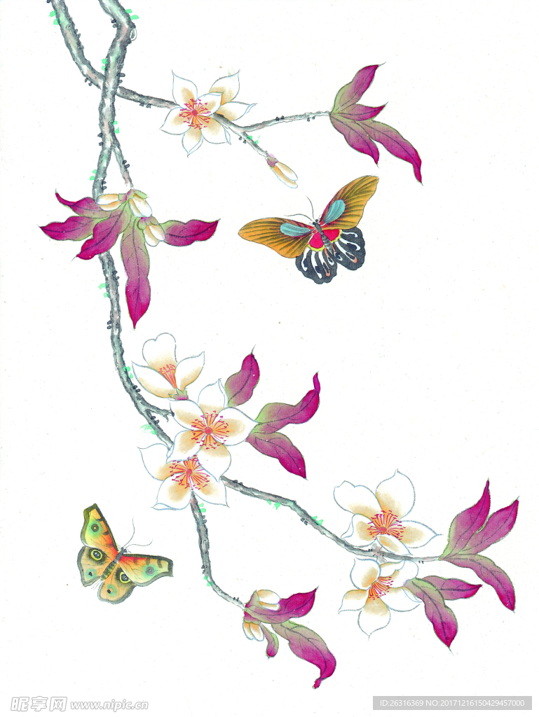 中式花鸟工笔画