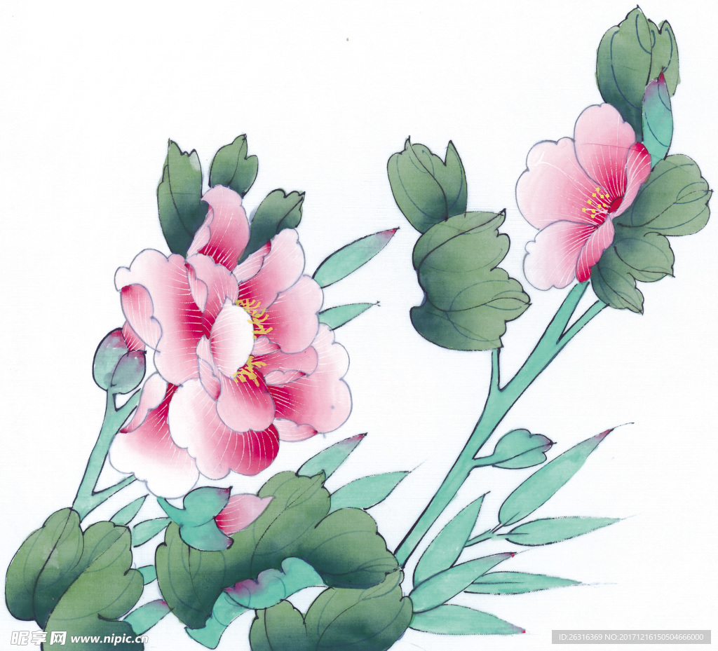 中式花鸟工笔画