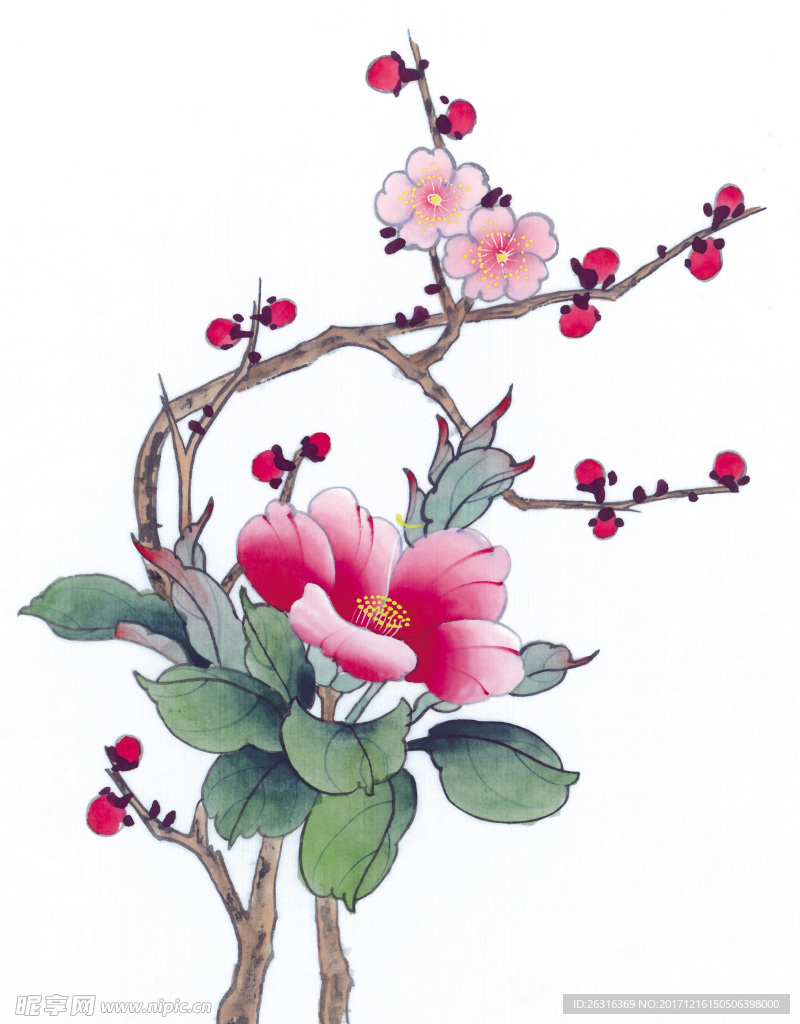 中式花鸟工笔画