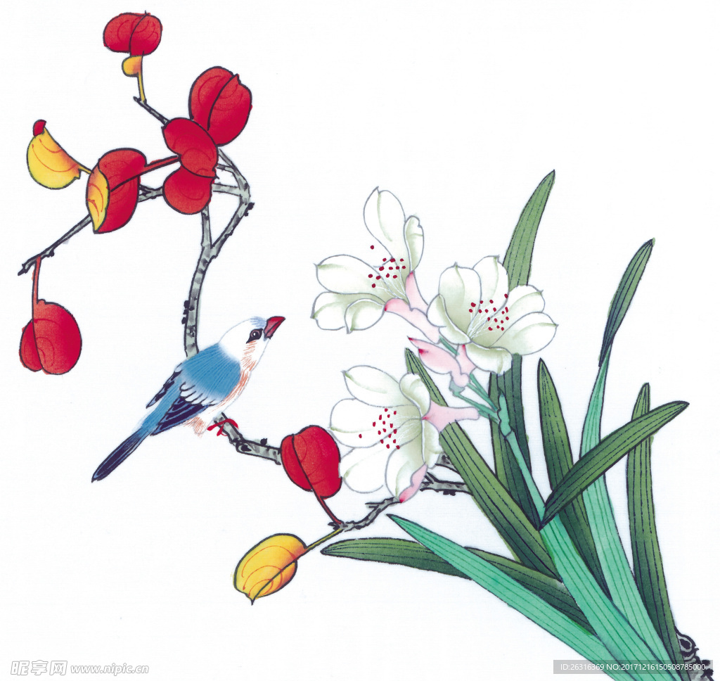 中式花鸟工笔画