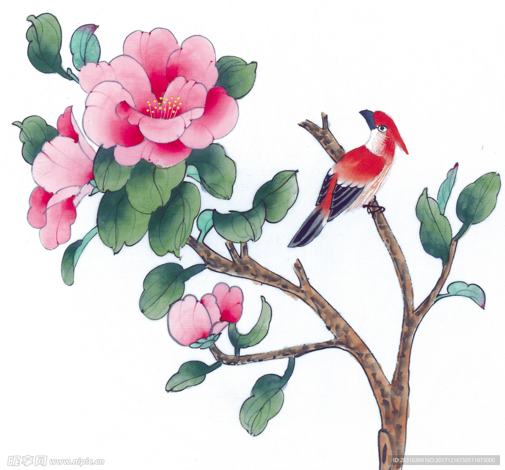 中式花鸟工笔画