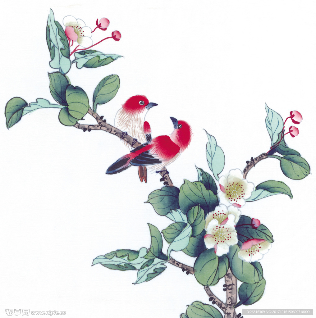 中式花鸟工笔画