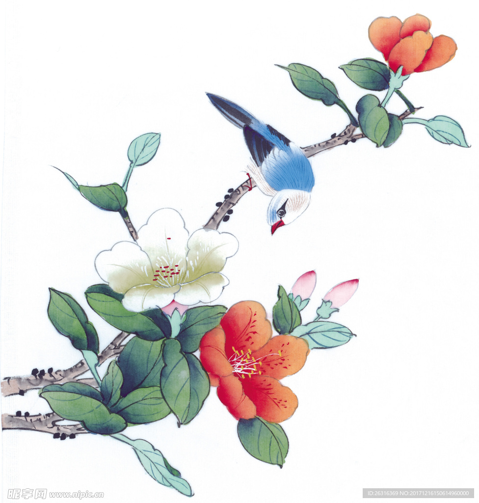 中式花鸟工笔画