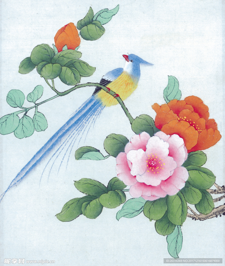 中式花鸟工笔画