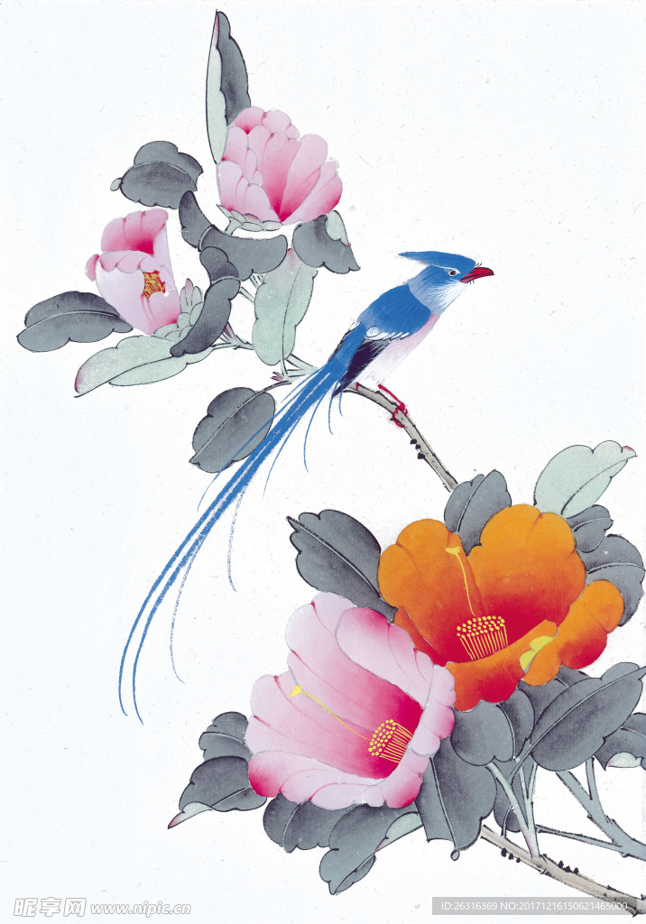 中式花鸟工笔画