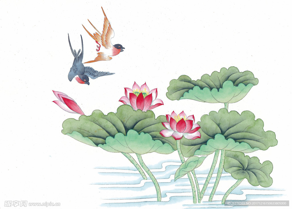 中式花鸟工笔画