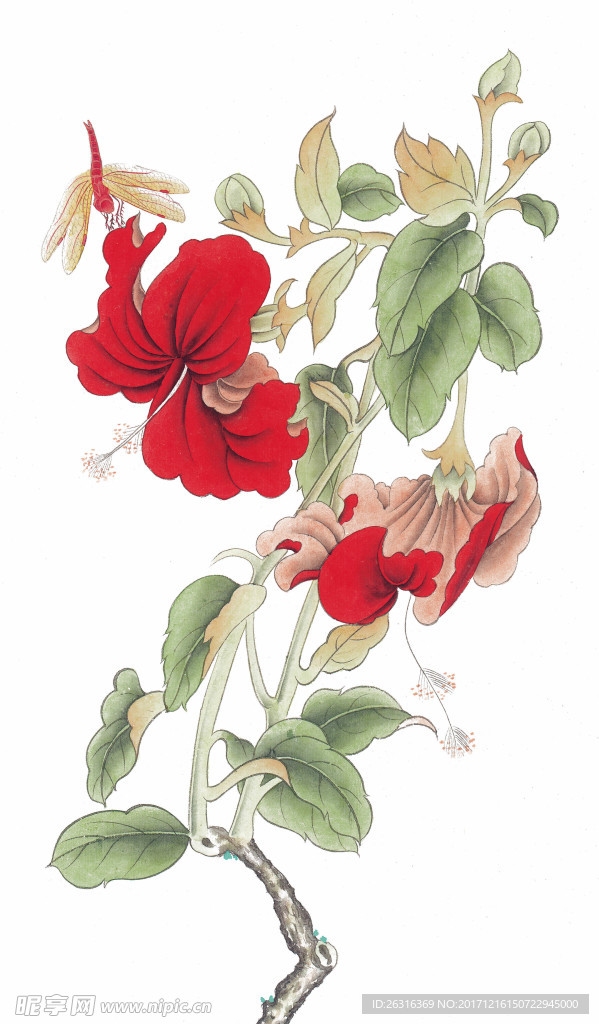 中式花鸟工笔画