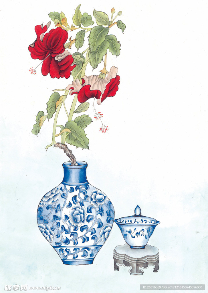 中式花鸟工笔画