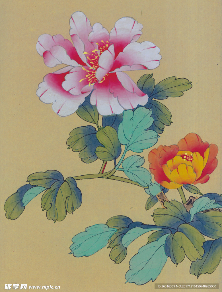 中式花鸟工笔画