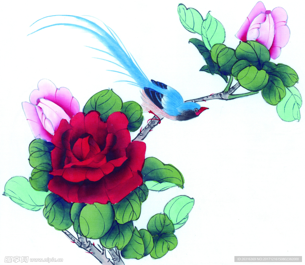 中式花鸟工笔画
