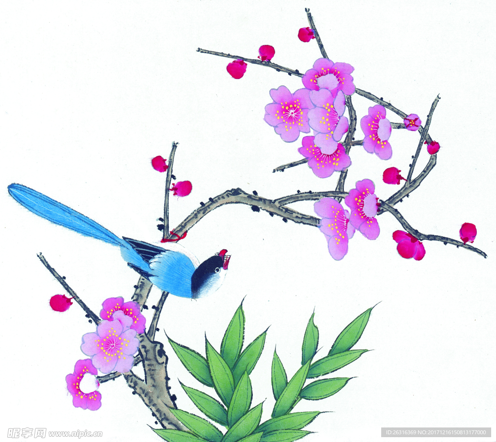 中式花鸟工笔画