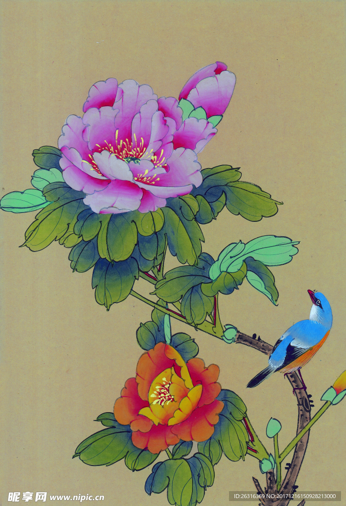 中式花鸟工笔画