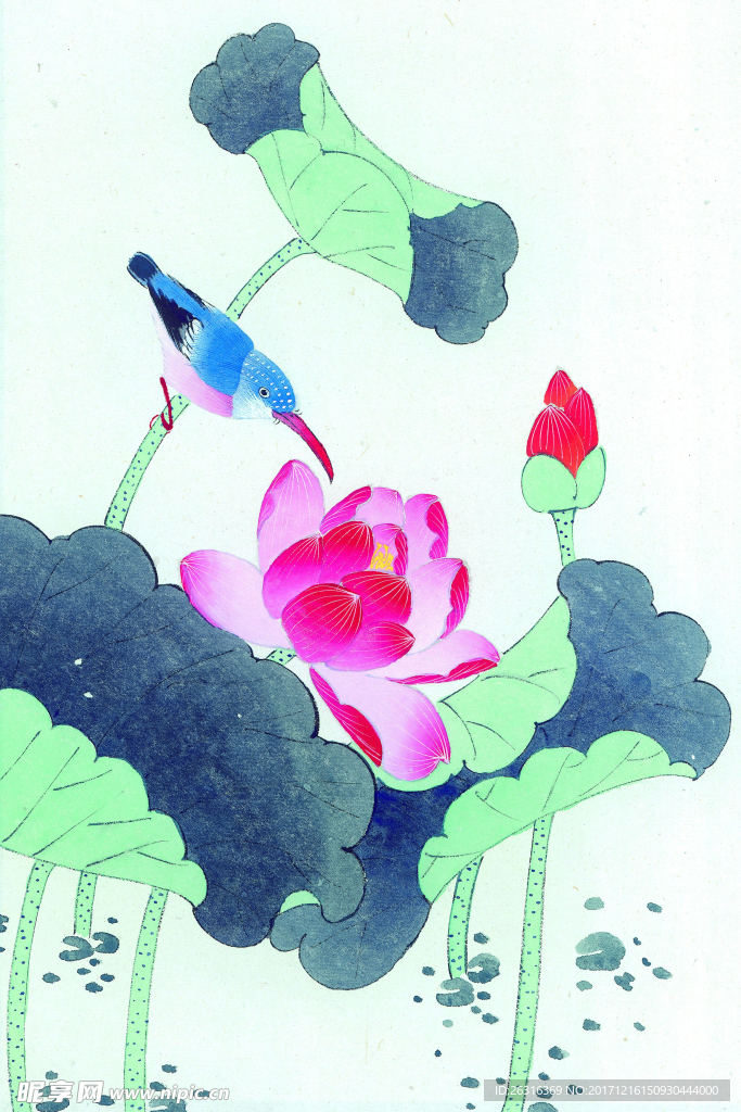 中式花鸟工笔画