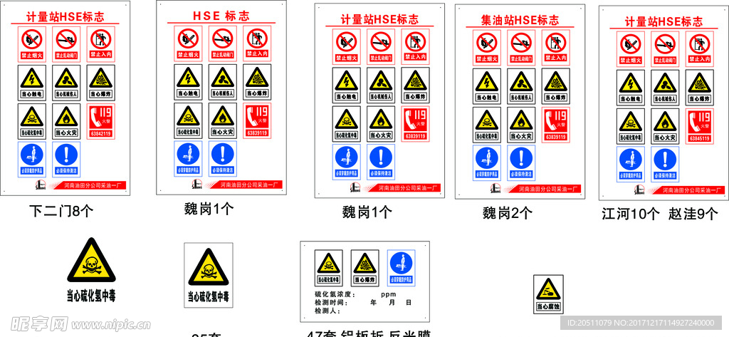 安全标示版面