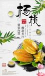 复古杨桃果汁促销海报
