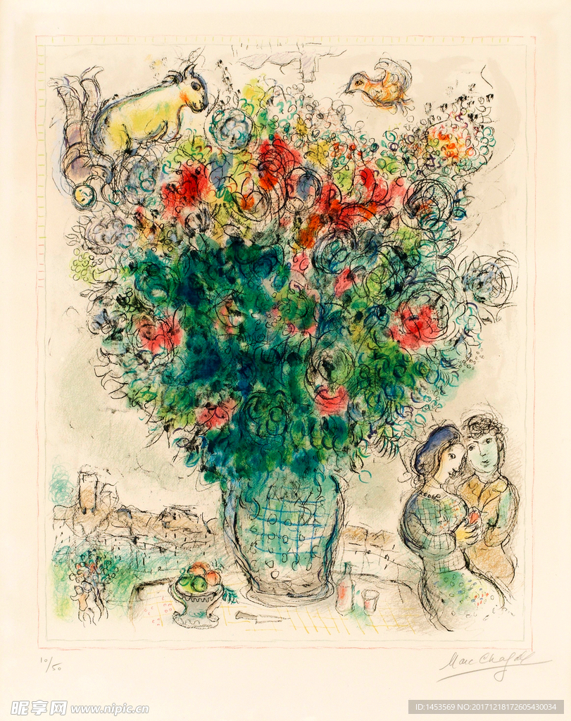 印象派  抽象画 夏加尔作品