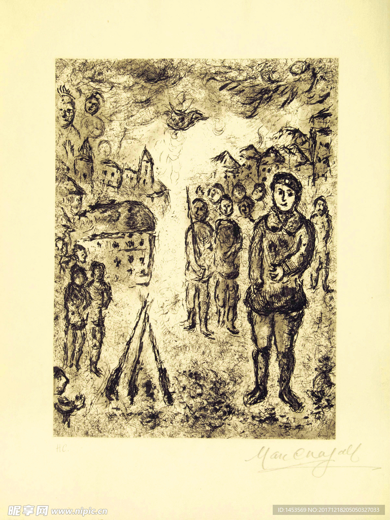 印象派 抽象画 夏加尔作品 抽