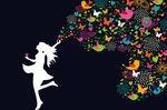 女性花纹