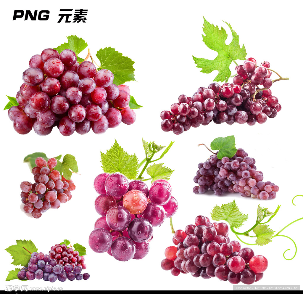 红葡萄免扣元素