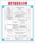 建筑节能信息公示牌