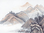 中式山水工笔画