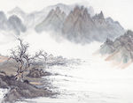 中式山水工笔画