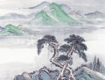 中式山水工笔画