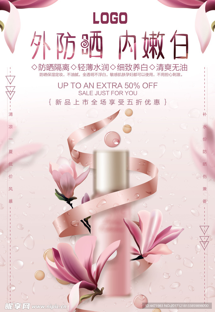 精品护肤品海报广告