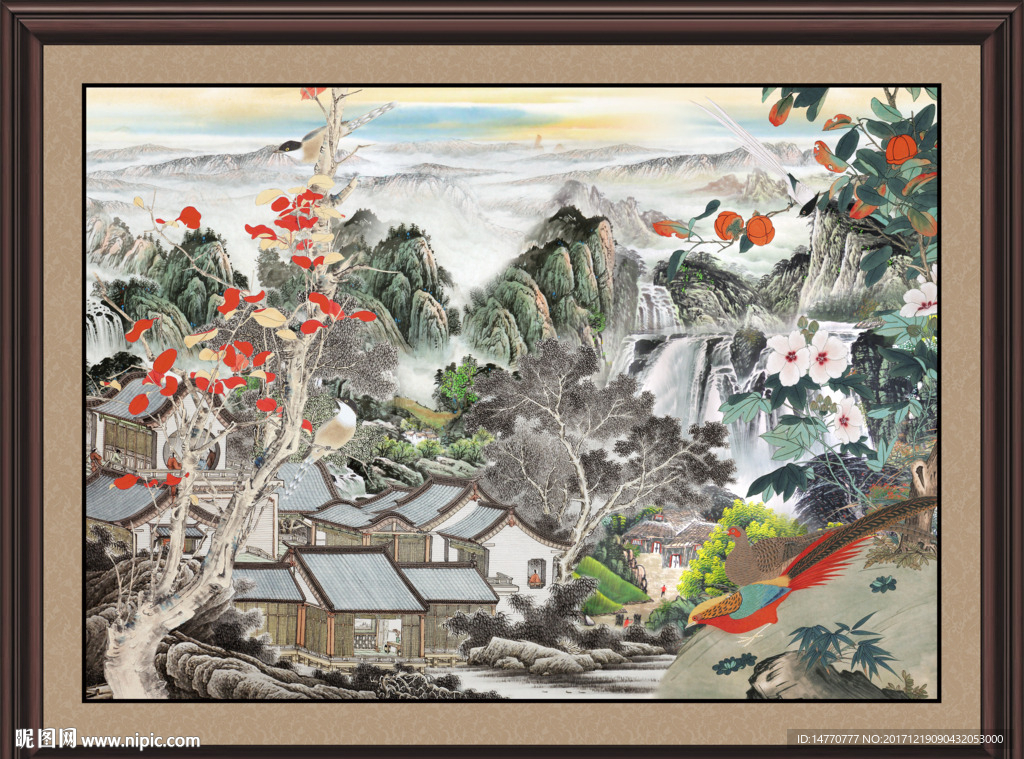 国画风景花鸟