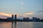 汉川码头边傍晚美景