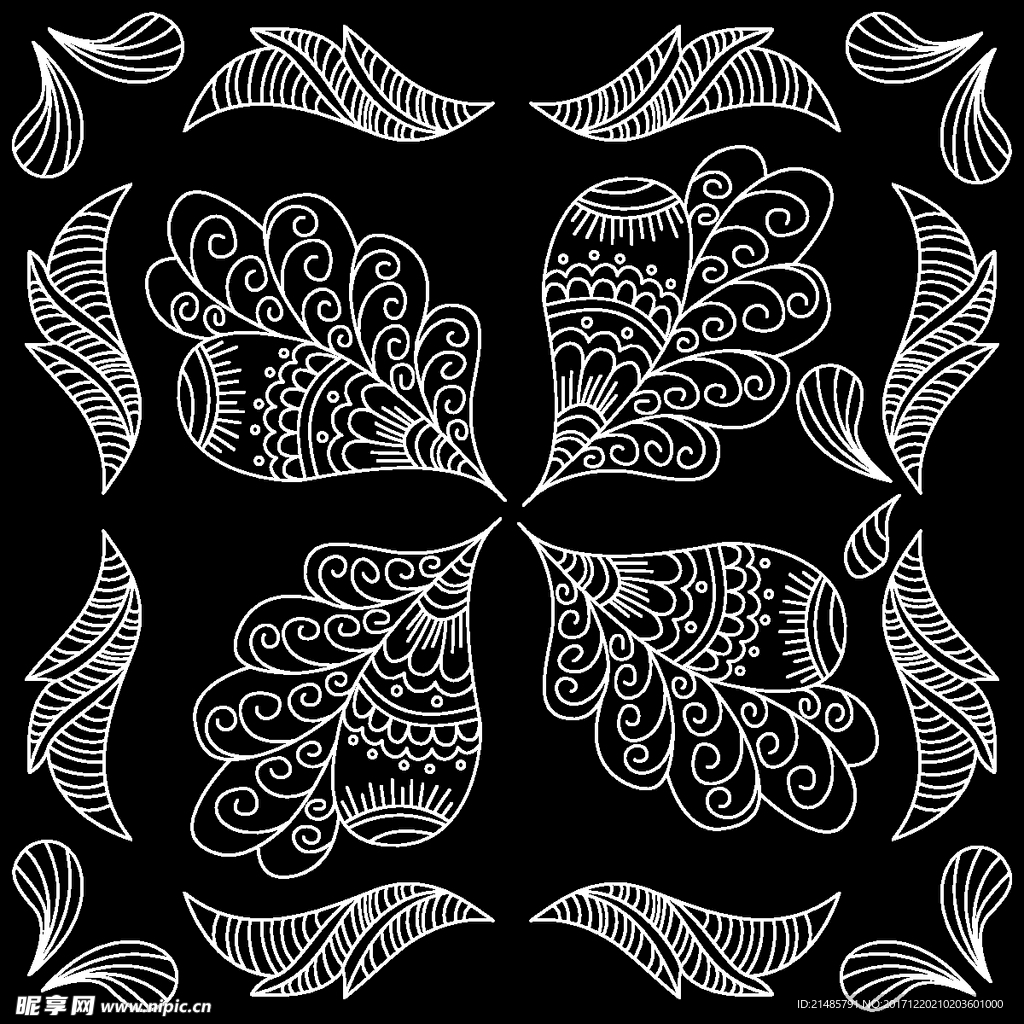 欧式古典花纹