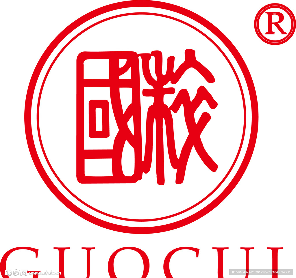 国粹酒标志矢量LOGO