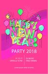 2018新年快乐 恭贺新春海报