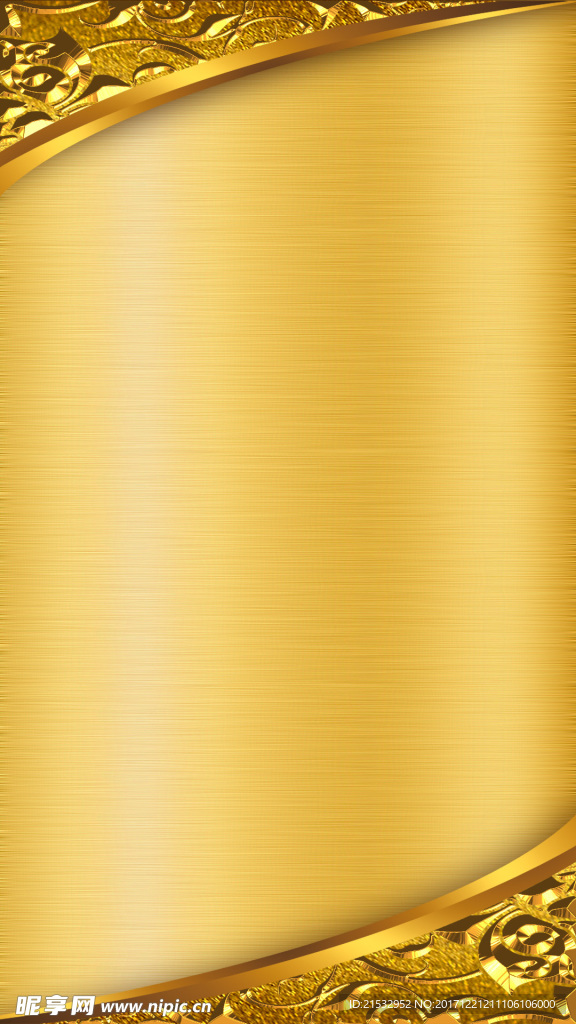 欧式花纹金色底H5背景素材