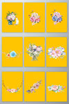 免抠水彩花卉玫瑰花png素材