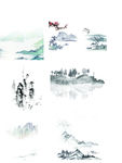 中国风水墨山水素材