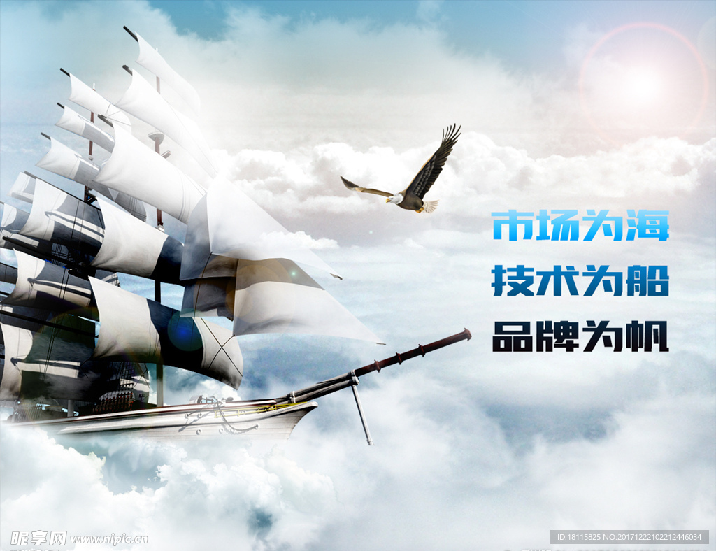 云海中的船
