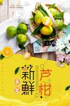 小清新新鲜芦柑水果海报设计