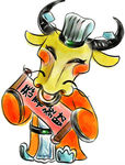 中国水墨画12生肖牛图片