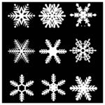 白色雪花素材矢量冬天设计元素装
