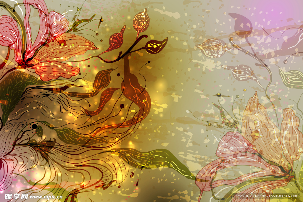 艺术花卉背景