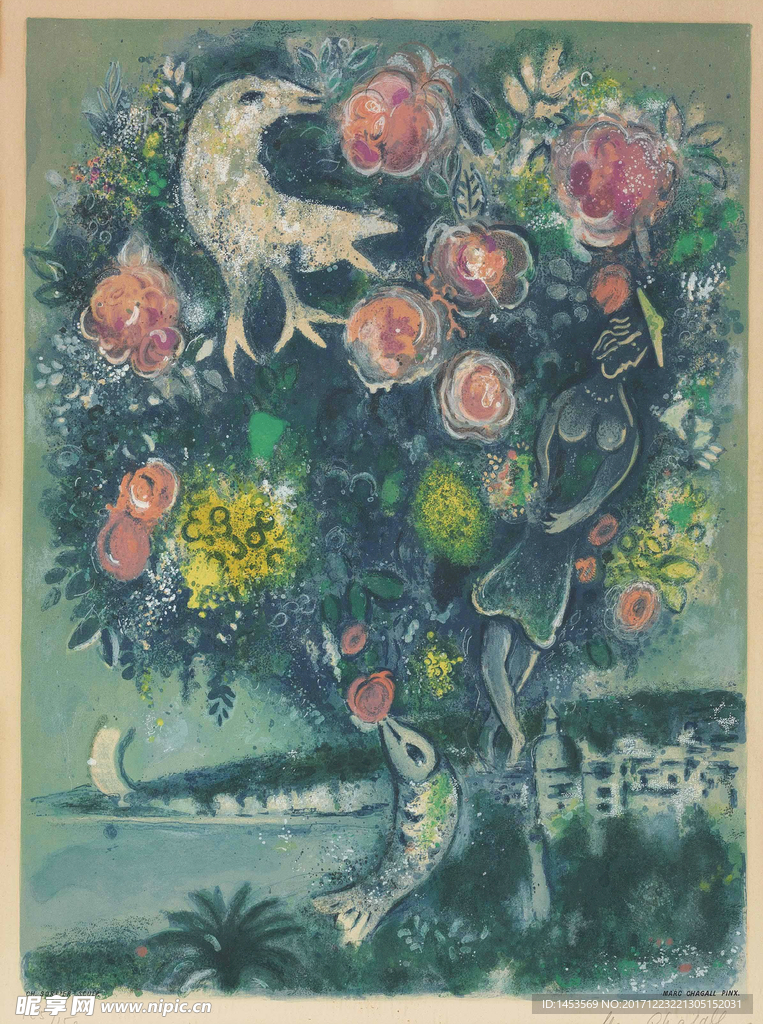 花鸟油画