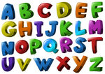 卡通字母