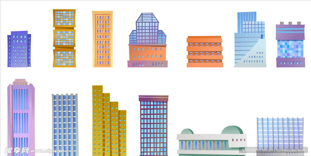 高楼建筑矢量图
