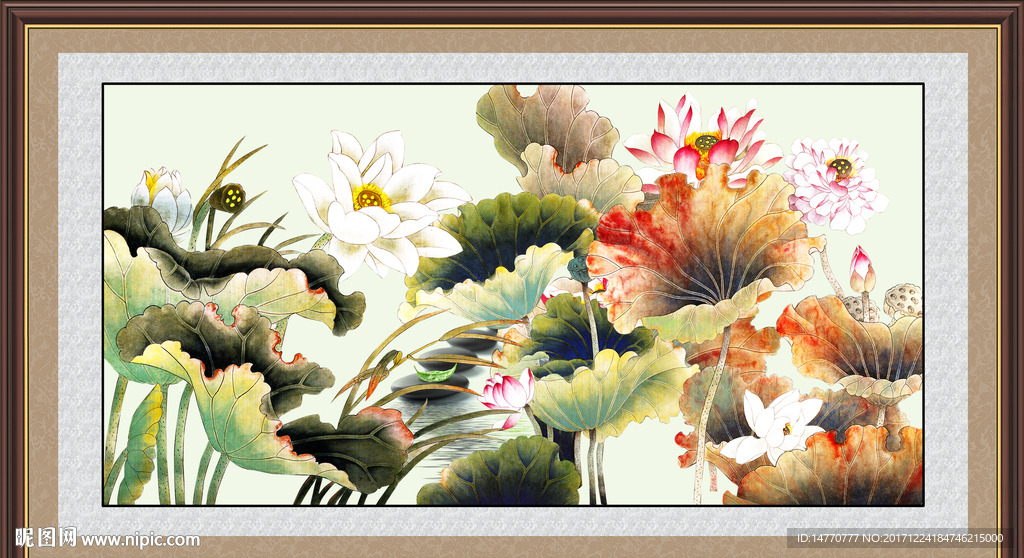 国画荷花