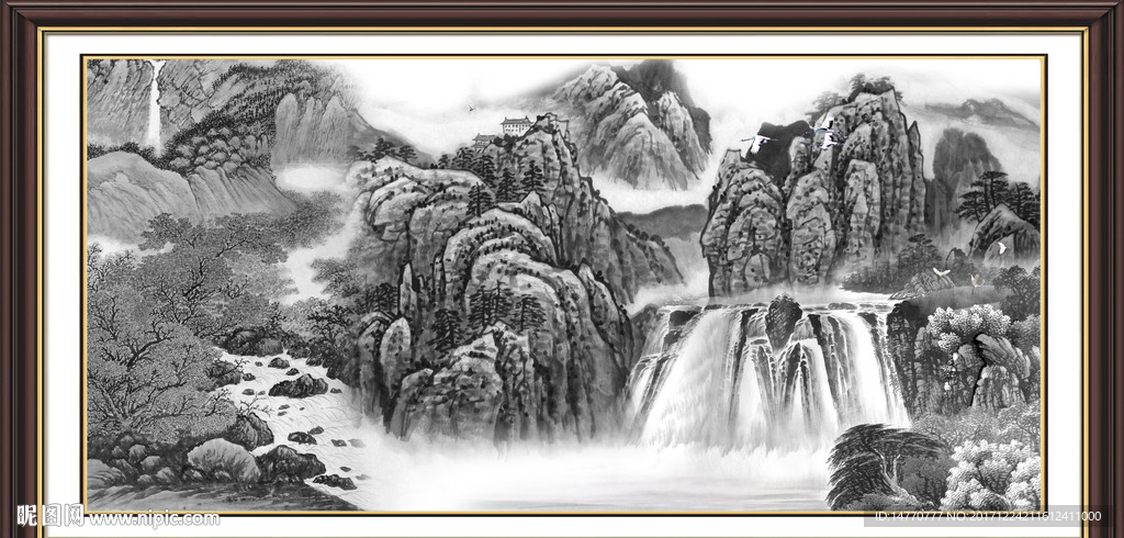 水墨山水画