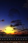 古城夕阳 黄昏图片