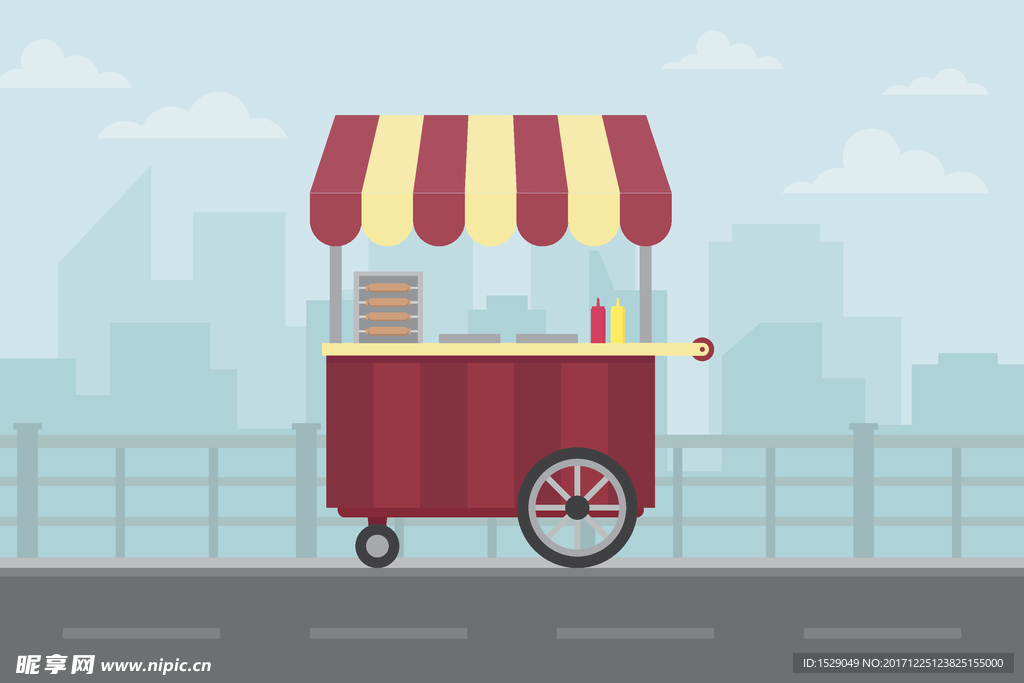卡通流动售货车
