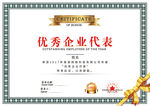 优秀企业代表荣誉证书模板