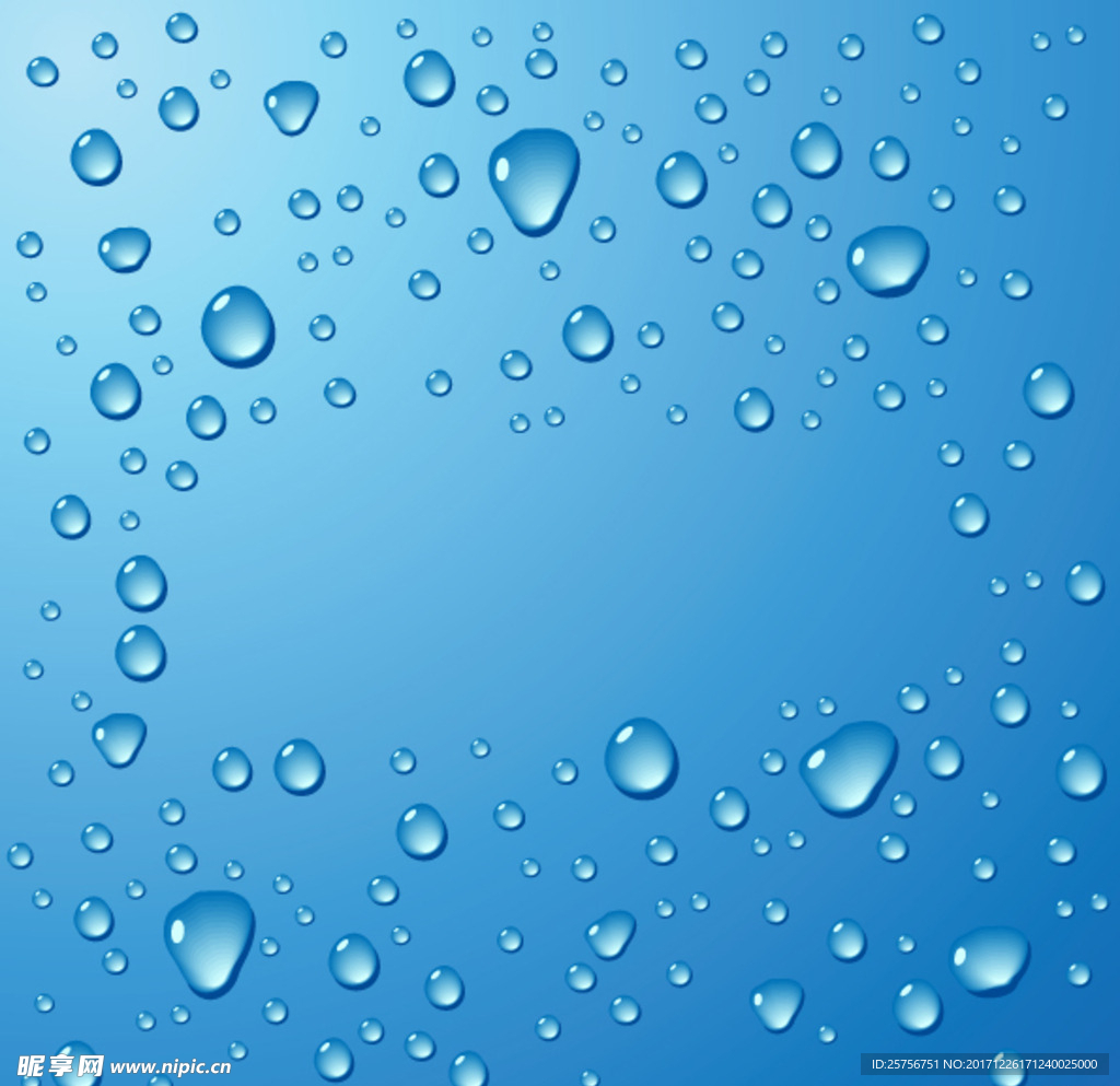 质感水滴矢量图